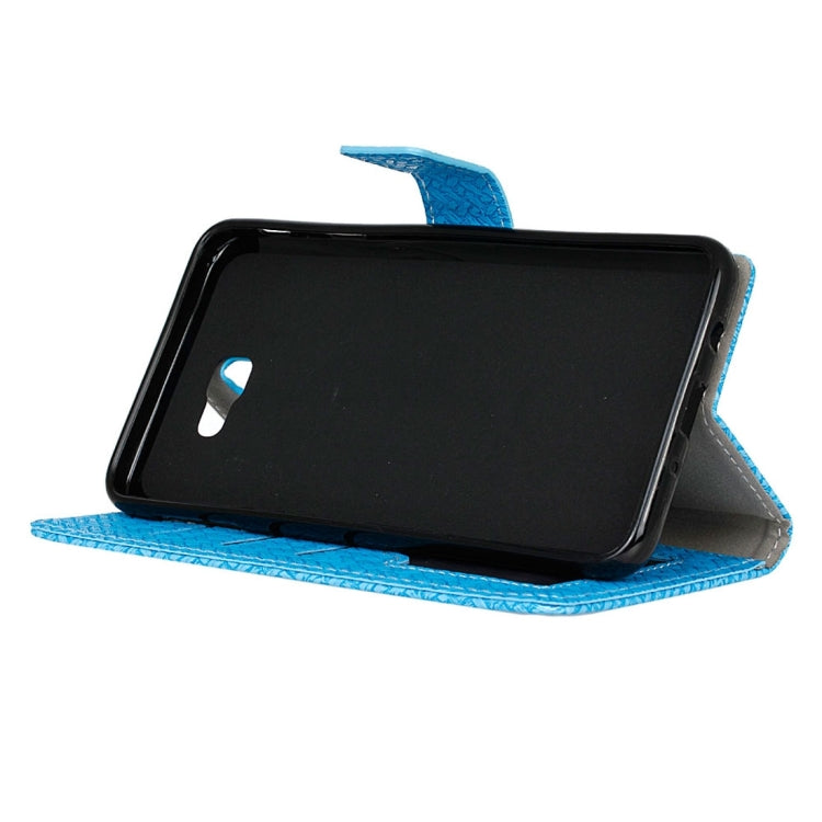 For Galaxy On5 ( 2016 ) / G570 Weaving Texture Horizontal Flip PU Leather Case with Holder & Card Slots & Wallet & Photo Frame