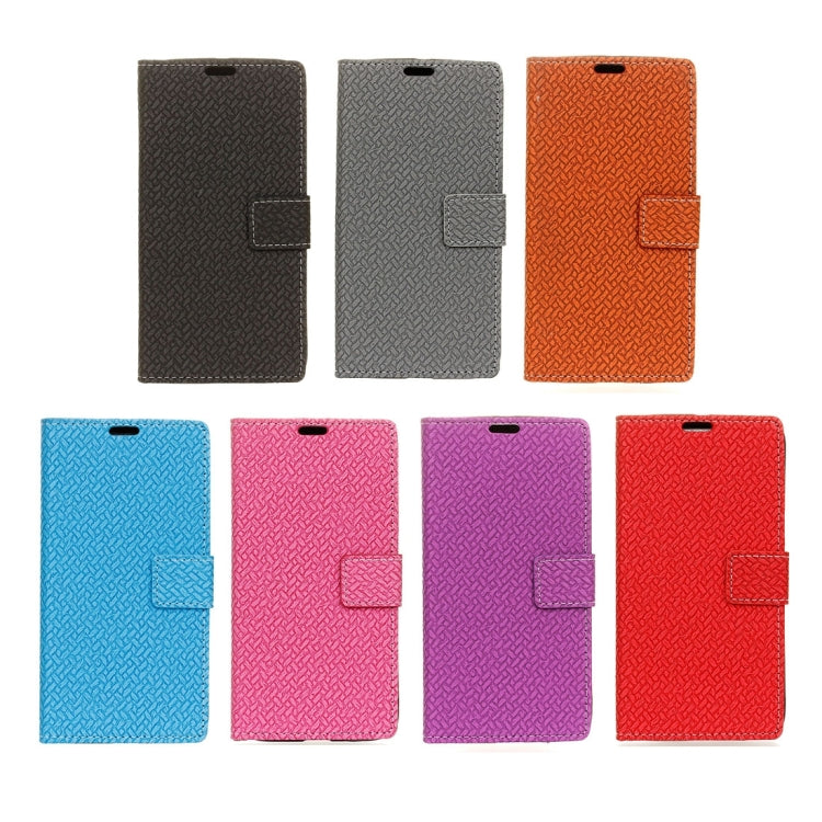 For Galaxy On5 ( 2016 ) / G570 Weaving Texture Horizontal Flip PU Leather Case with Holder & Card Slots & Wallet & Photo Frame