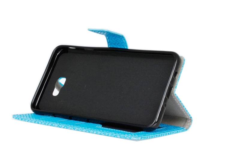 For Galaxy On7 ( 2016 ) / G600 Weaving Texture Horizontal Flip PU Leather Case with Holder & Card Slots & Wallet & Photo Frame