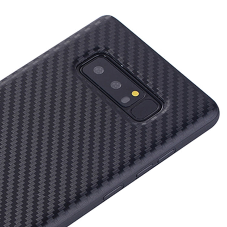 For Galaxy Note 8 Carbon Fiber Texture TPU Dropproof Protective Back Cover Case