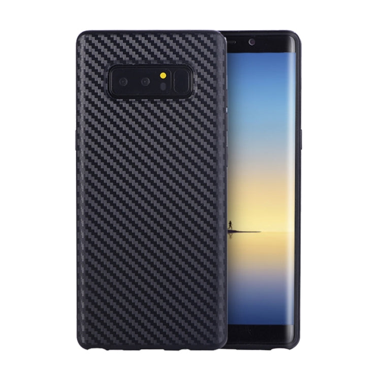 For Galaxy Note 8 Carbon Fiber Texture TPU Dropproof Protective Back Cover Case