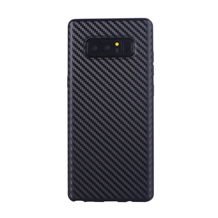 For Galaxy Note 8 Carbon Fiber Texture TPU Dropproof Protective Back Cover Case