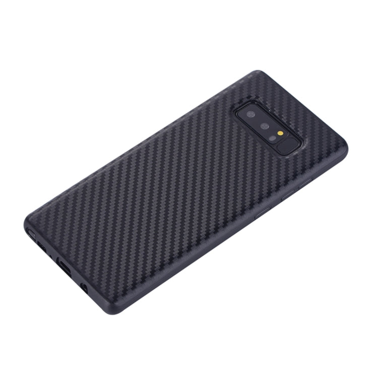 For Galaxy Note 8 Carbon Fiber Texture TPU Dropproof Protective Back Cover Case
