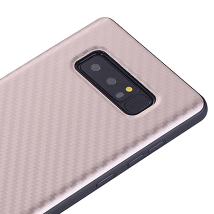 For Galaxy Note 8 Carbon Fiber Texture TPU Dropproof Protective Back Cover Case