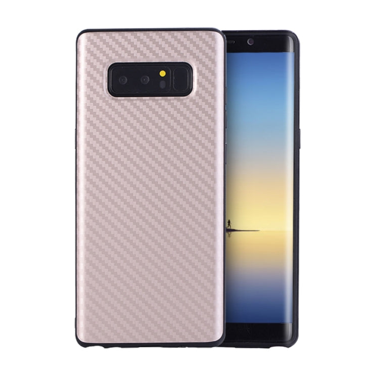 For Galaxy Note 8 Carbon Fiber Texture TPU Dropproof Protective Back Cover Case