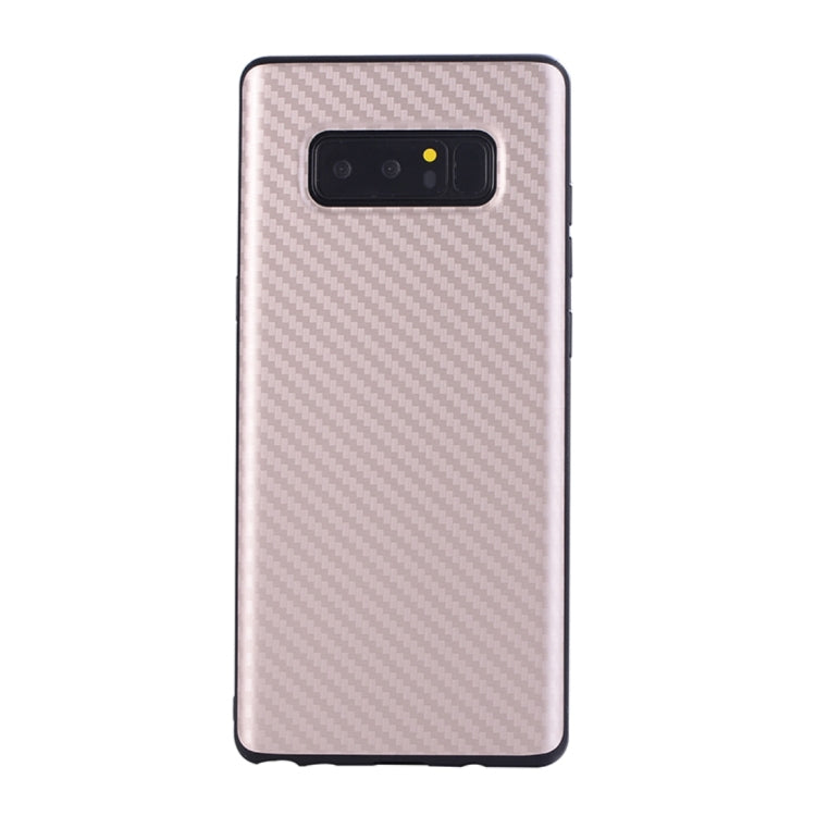 For Galaxy Note 8 Carbon Fiber Texture TPU Dropproof Protective Back Cover Case