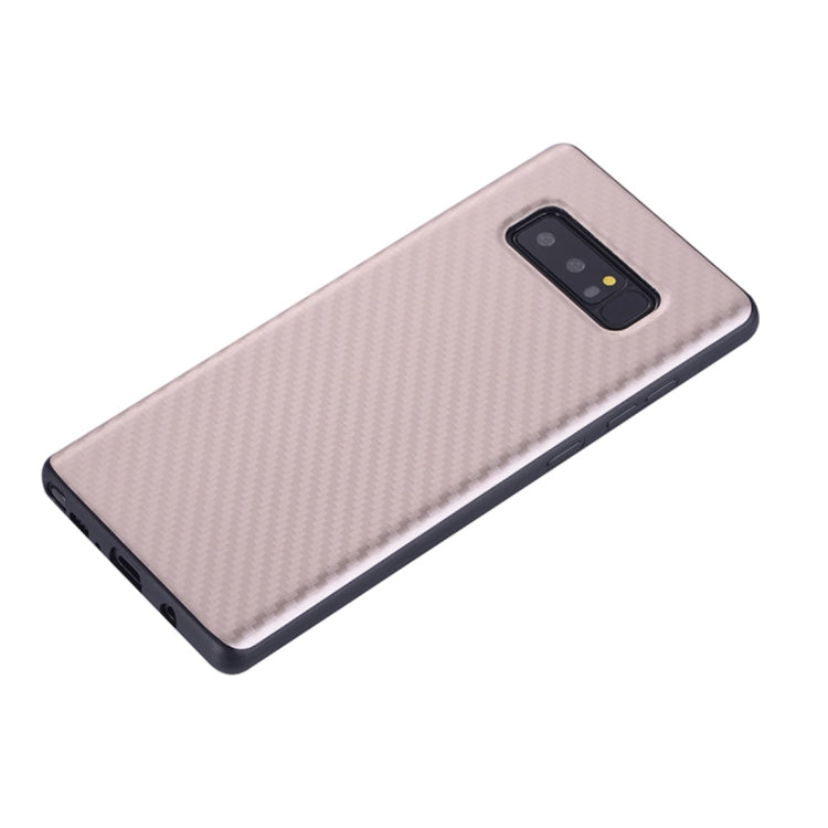 For Galaxy Note 8 Carbon Fiber Texture TPU Dropproof Protective Back Cover Case