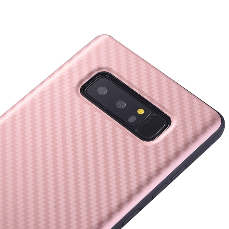 For Galaxy Note 8 Carbon Fiber Texture TPU Dropproof Protective Back Cover Case
