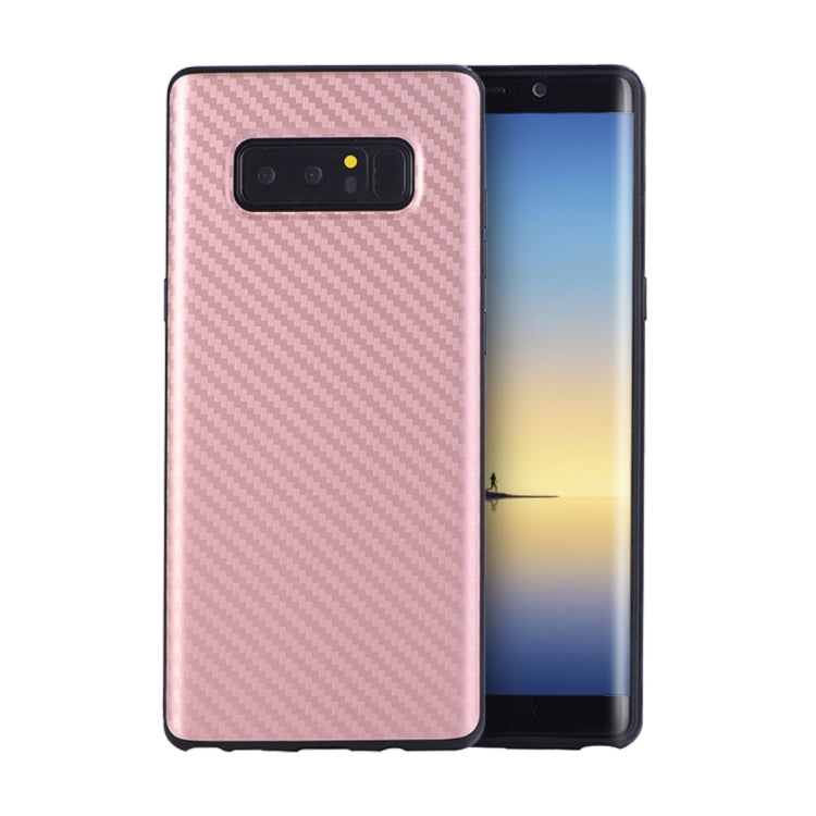 For Galaxy Note 8 Carbon Fiber Texture TPU Dropproof Protective Back Cover Case