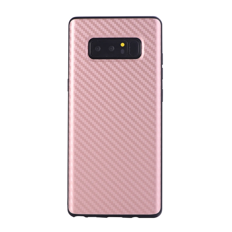 For Galaxy Note 8 Carbon Fiber Texture TPU Dropproof Protective Back Cover Case