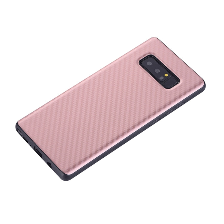 For Galaxy Note 8 Carbon Fiber Texture TPU Dropproof Protective Back Cover Case