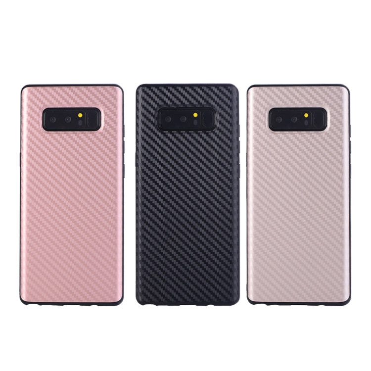 For Galaxy Note 8 Carbon Fiber Texture TPU Dropproof Protective Back Cover Case
