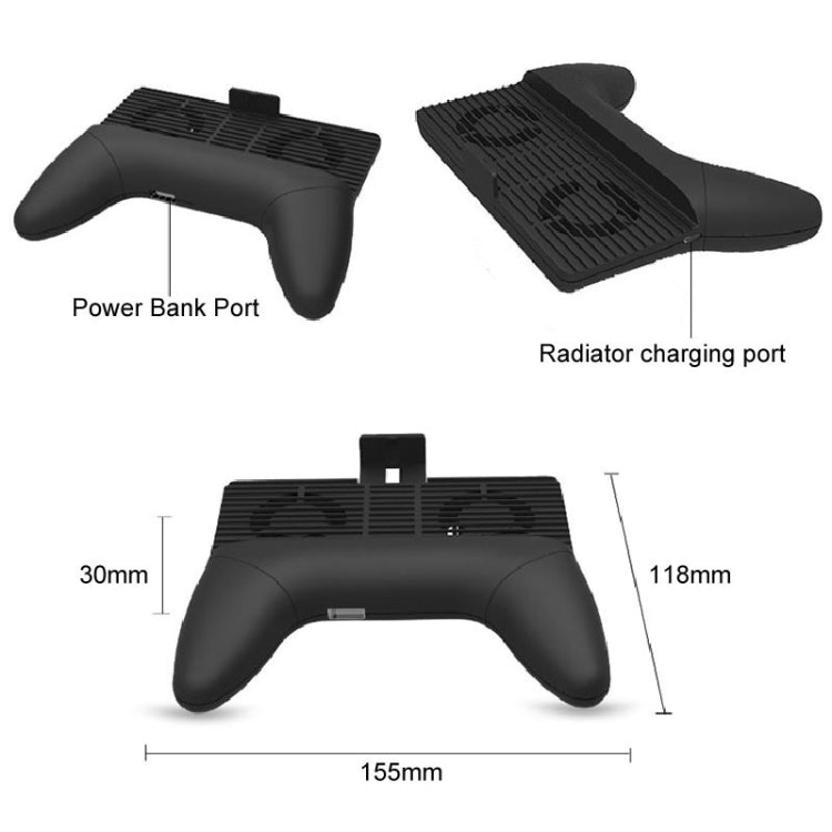 3 in 1 Games Handle Style USB Charger & Holder Mount & Fan Cooling Pad, For Samsung, HTC, LG, Sony, Huawei, Lenovo, Xiaomi and other Smartphones(Black)