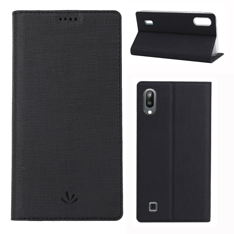 ViLi Texture PU Leather Case for Galaxy M10 ,with Holder & Card Slots & Wallet