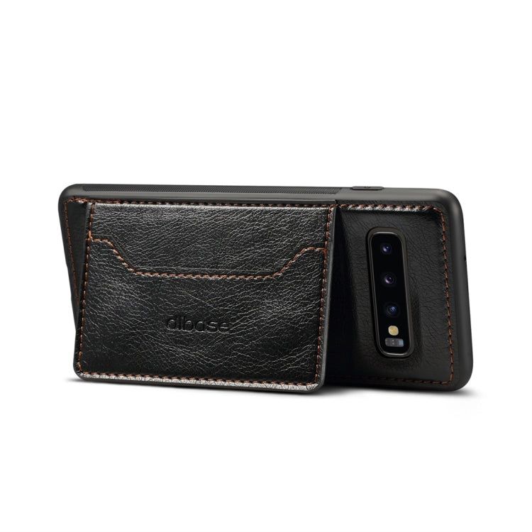 Dibase TPU + PC + PU Crazy Horse Texture Protective Case for Galaxy S10, with Holder & Card Slots