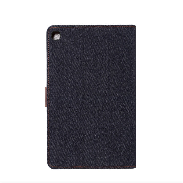 Denim Texture PC Horizontal Flip Leather Protective Case for Galaxy Tab A 8 (2019) P200 / P205  , with Holder & Card Slots & Wallet & Photo Frame