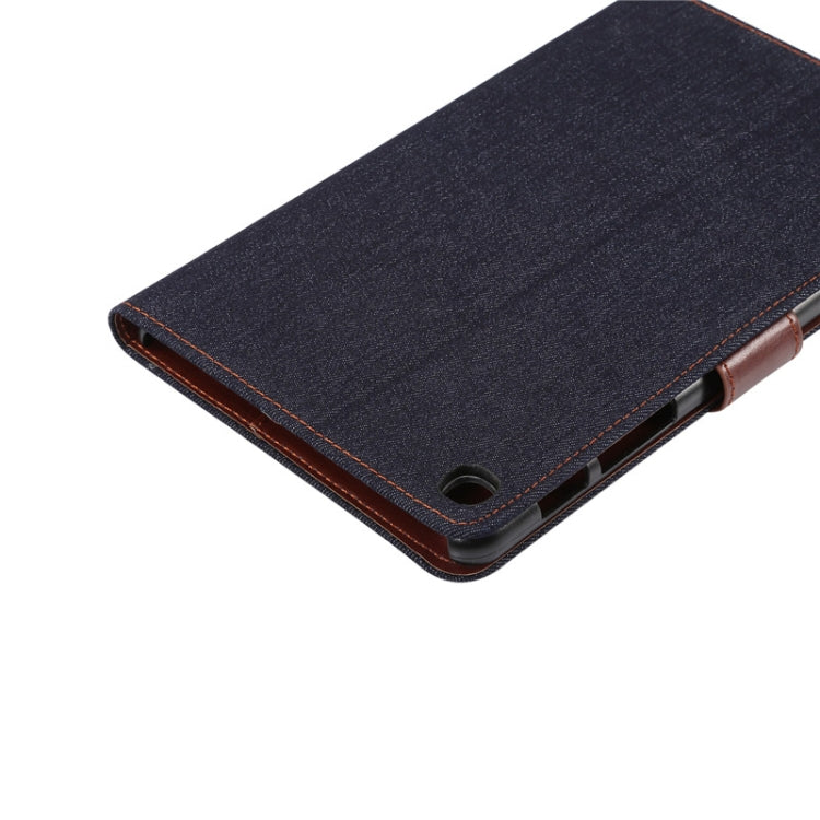 Denim Texture PC Horizontal Flip Leather Protective Case for Galaxy Tab A 8 (2019) P200 / P205  , with Holder & Card Slots & Wallet & Photo Frame