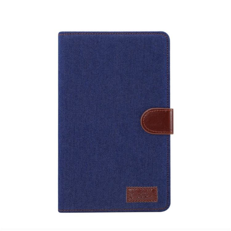 Denim Texture PC Horizontal Flip Leather Protective Case for Galaxy Tab A 8 (2019) P200 / P205  , with Holder & Card Slots & Wallet & Photo Frame