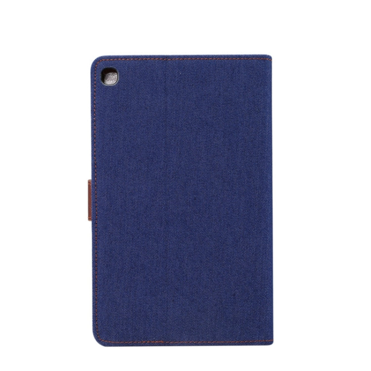 Denim Texture PC Horizontal Flip Leather Protective Case for Galaxy Tab A 8 (2019) P200 / P205  , with Holder & Card Slots & Wallet & Photo Frame