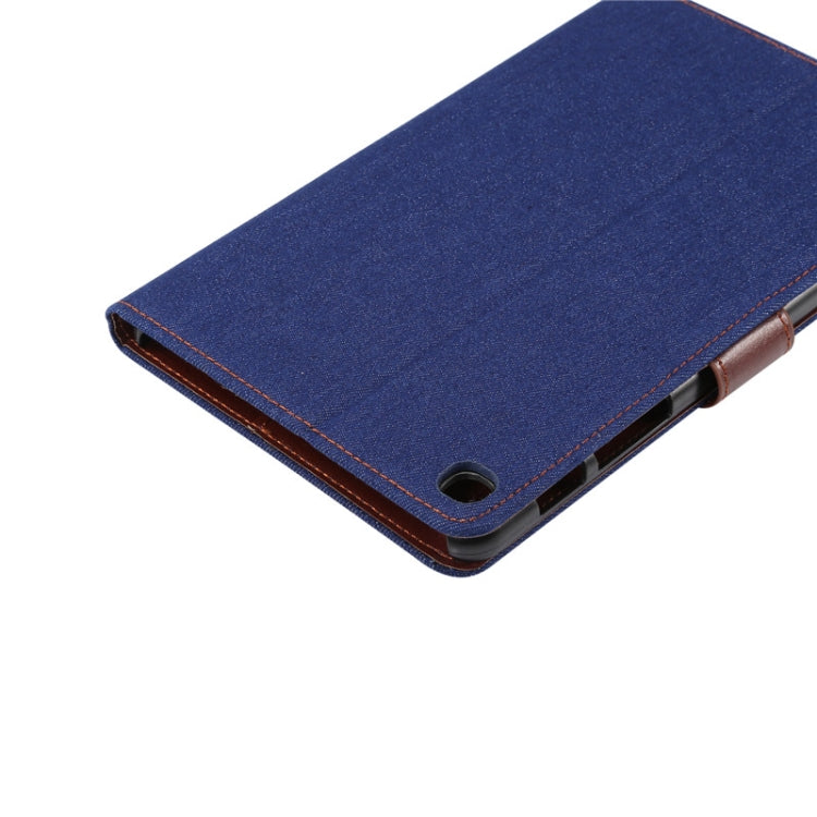 Denim Texture PC Horizontal Flip Leather Protective Case for Galaxy Tab A 8 (2019) P200 / P205  , with Holder & Card Slots & Wallet & Photo Frame