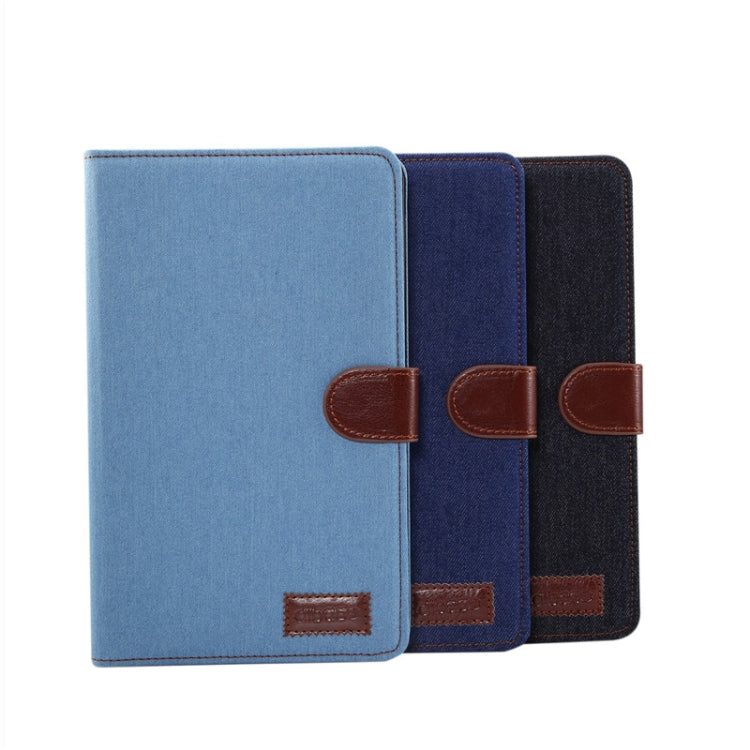 Denim Texture PC Horizontal Flip Leather Protective Case for Galaxy Tab A 8 (2019) P200 / P205  , with Holder & Card Slots & Wallet & Photo Frame