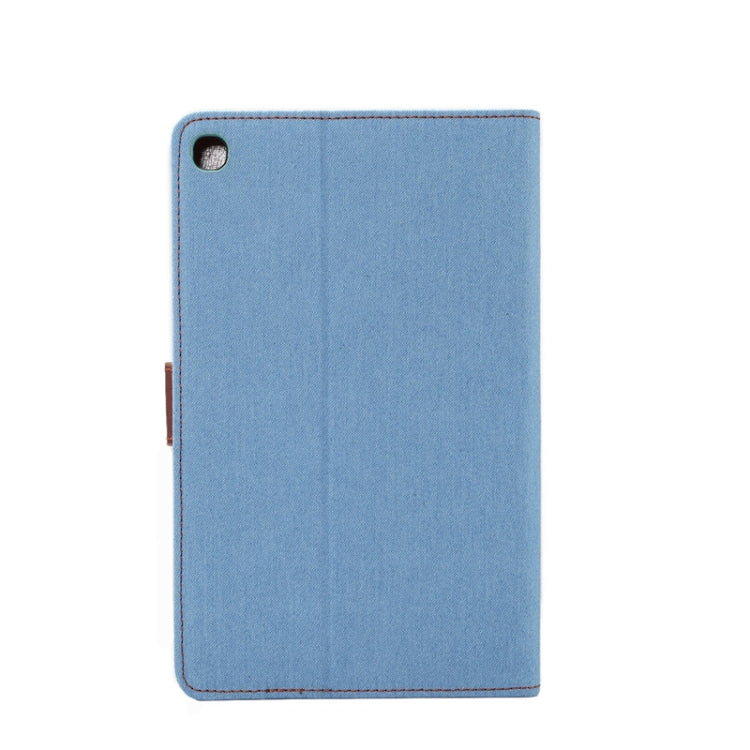 Denim Texture PC Horizontal Flip Leather Protective Case for Galaxy Tab A 8 (2019) P200 / P205  , with Holder & Card Slots & Wallet & Photo Frame