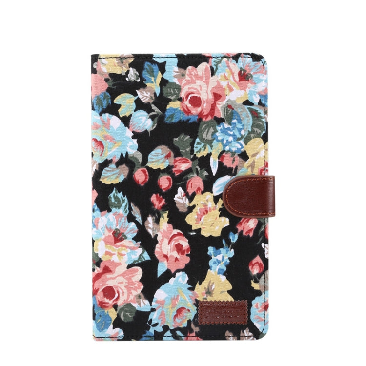 Flower Cloth Texture PC Horizontal Flip Leather Protective Case for Galaxy Tab A 8 (2019) P200 / P205  , with Holder & Card Slots & Wallet & Photo Frame
