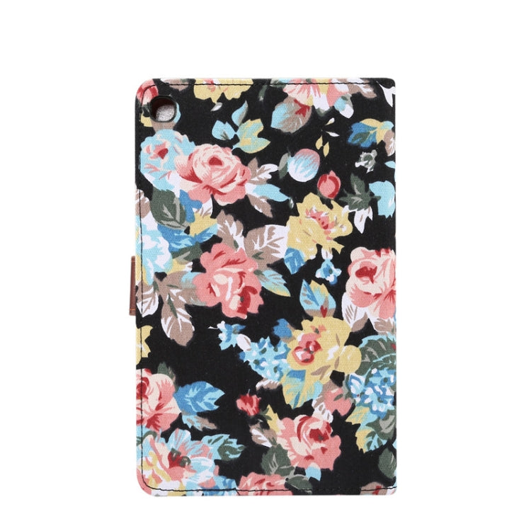 Flower Cloth Texture PC Horizontal Flip Leather Protective Case for Galaxy Tab A 8 (2019) P200 / P205  , with Holder & Card Slots & Wallet & Photo Frame