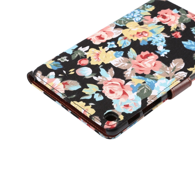 Flower Cloth Texture PC Horizontal Flip Leather Protective Case for Galaxy Tab A 8 (2019) P200 / P205  , with Holder & Card Slots & Wallet & Photo Frame