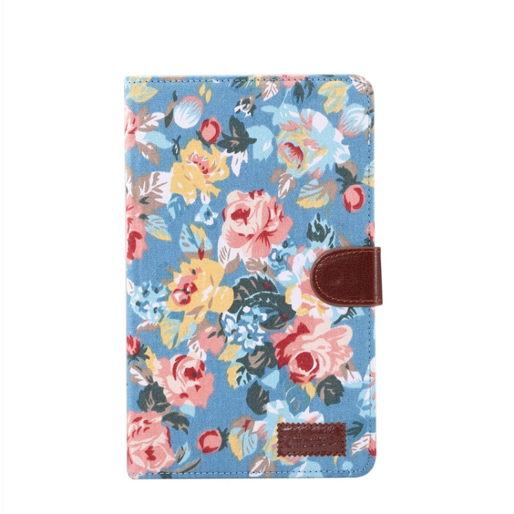 Flower Cloth Texture PC Horizontal Flip Leather Protective Case for Galaxy Tab A 8 (2019) P200 / P205  , with Holder & Card Slots & Wallet & Photo Frame