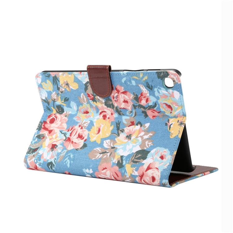Flower Cloth Texture PC Horizontal Flip Leather Protective Case for Galaxy Tab A 8 (2019) P200 / P205  , with Holder & Card Slots & Wallet & Photo Frame