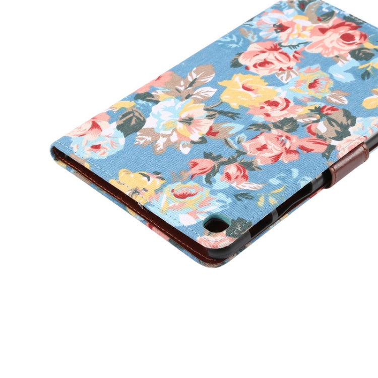 Flower Cloth Texture PC Horizontal Flip Leather Protective Case for Galaxy Tab A 8 (2019) P200 / P205  , with Holder & Card Slots & Wallet & Photo Frame
