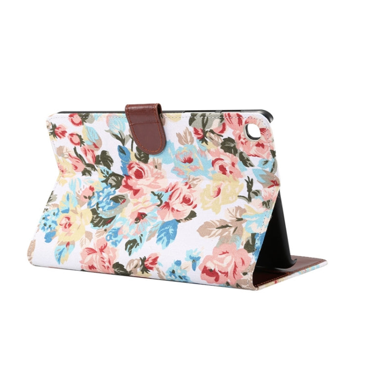 Flower Cloth Texture PC Horizontal Flip Leather Protective Case for Galaxy Tab A 8 (2019) P200 / P205  , with Holder & Card Slots & Wallet & Photo Frame