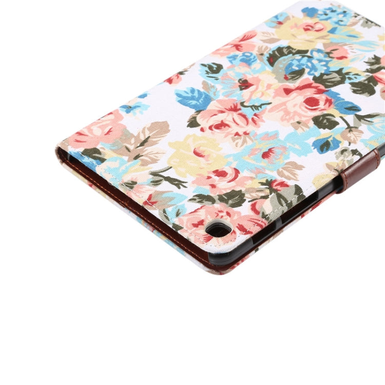 Flower Cloth Texture PC Horizontal Flip Leather Protective Case for Galaxy Tab A 8 (2019) P200 / P205  , with Holder & Card Slots & Wallet & Photo Frame