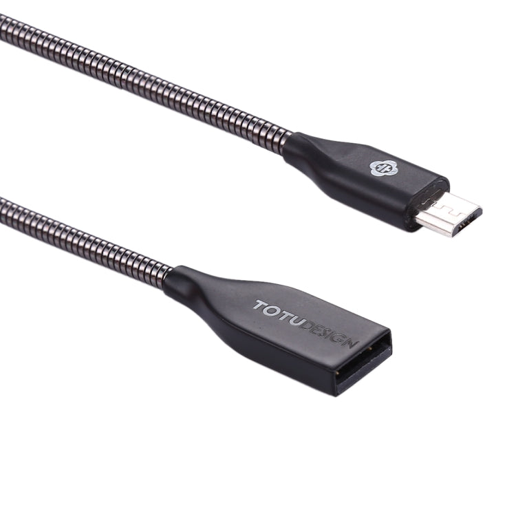 TOTUDESIGN 1m Steel Rope 2.1A USB Female to Micro USB Data Sync Charging Cable, For Galaxy, Huawei, Xiaomi, LG, HTC and Other Smart Phones