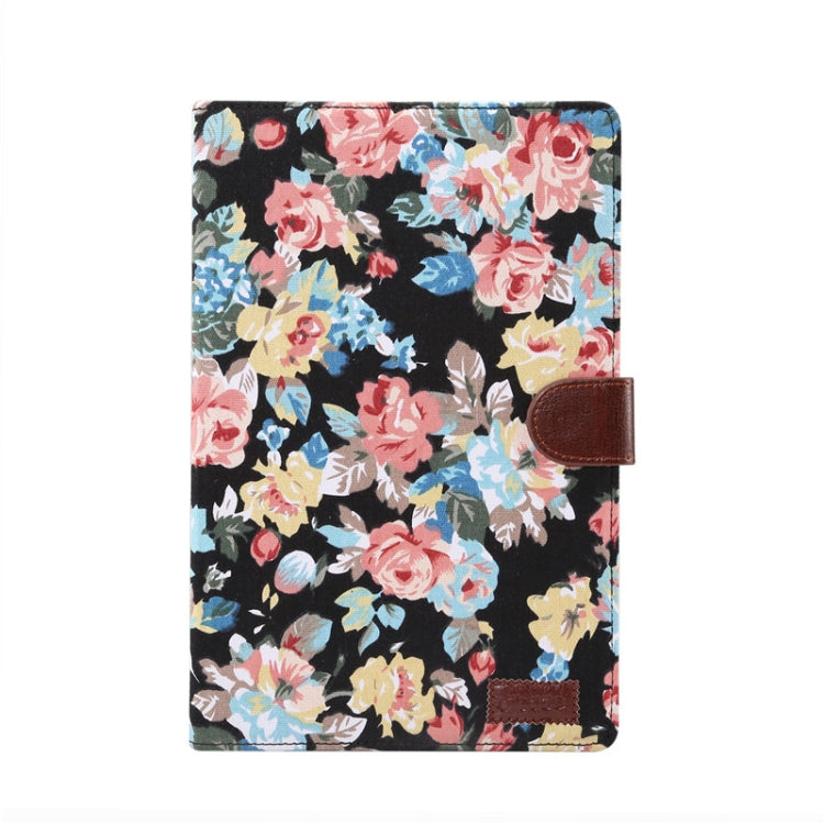 Flower Cloth Texture PC Horizontal Flip Leather Protective Case for Galaxy Tab S5e T720 / T725  , with Holder & Card Slots & Wallet & Photo Frame