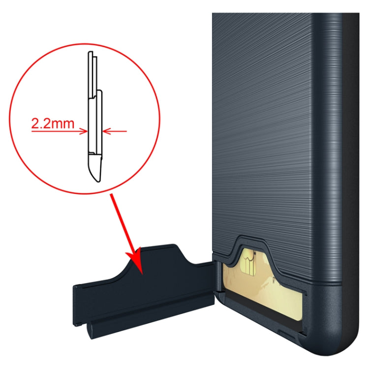 Ultra-thin TPU+PC Brushed Texture Shockproof Protective Case for Galaxy S10, with Holder & Card Slot