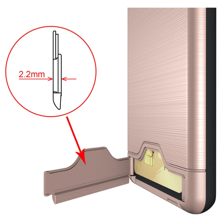 Ultra-thin TPU+PC Brushed Texture Shockproof Protective Case for Galaxy S10, with Holder & Card Slot
