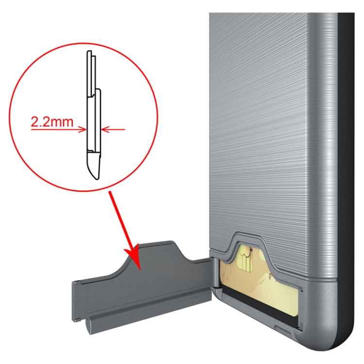 Ultra-thin TPU+PC Brushed Texture Shockproof Protective Case for Galaxy S10, with Holder & Card Slot