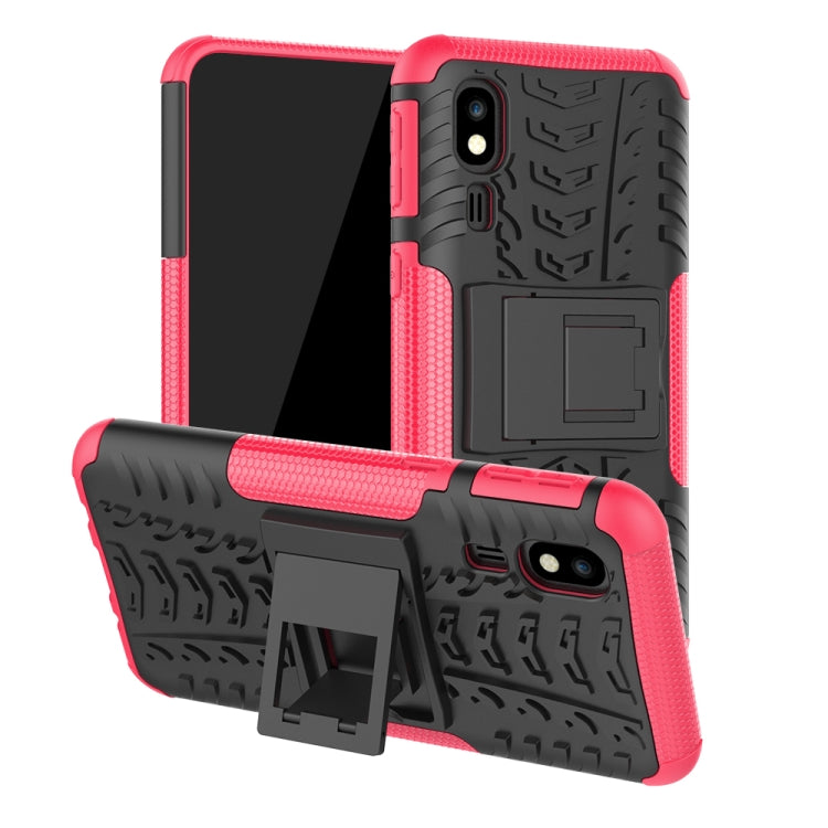Tire Texture TPU+PC Shockproof Case for Galaxy A2 Core, with Holder