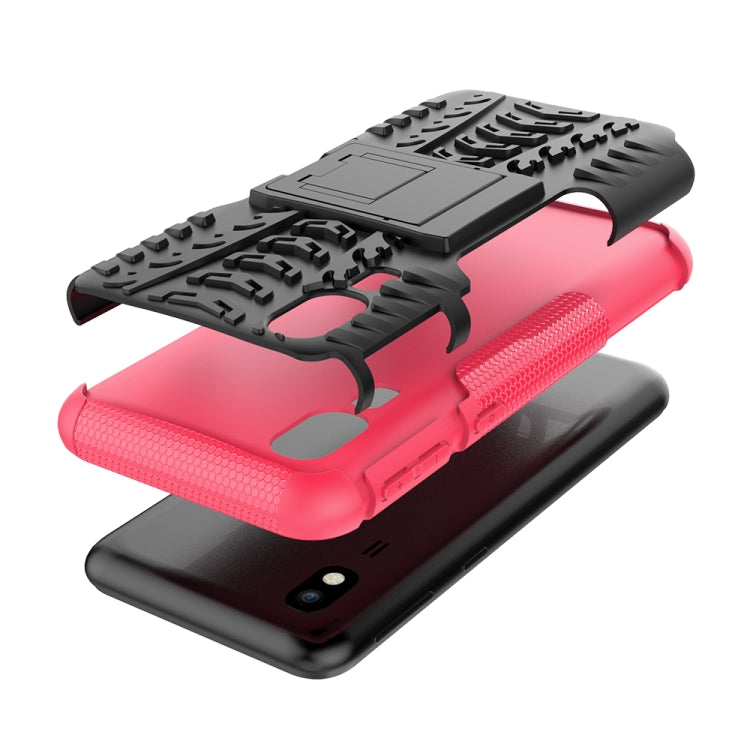Tire Texture TPU+PC Shockproof Case for Galaxy A2 Core, with Holder