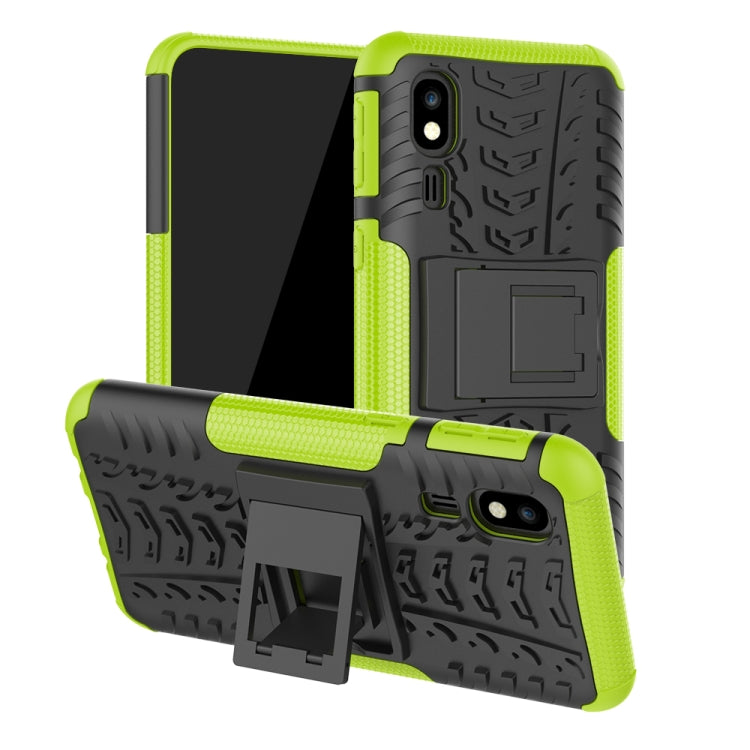 Tire Texture TPU+PC Shockproof Case for Galaxy A2 Core, with Holder