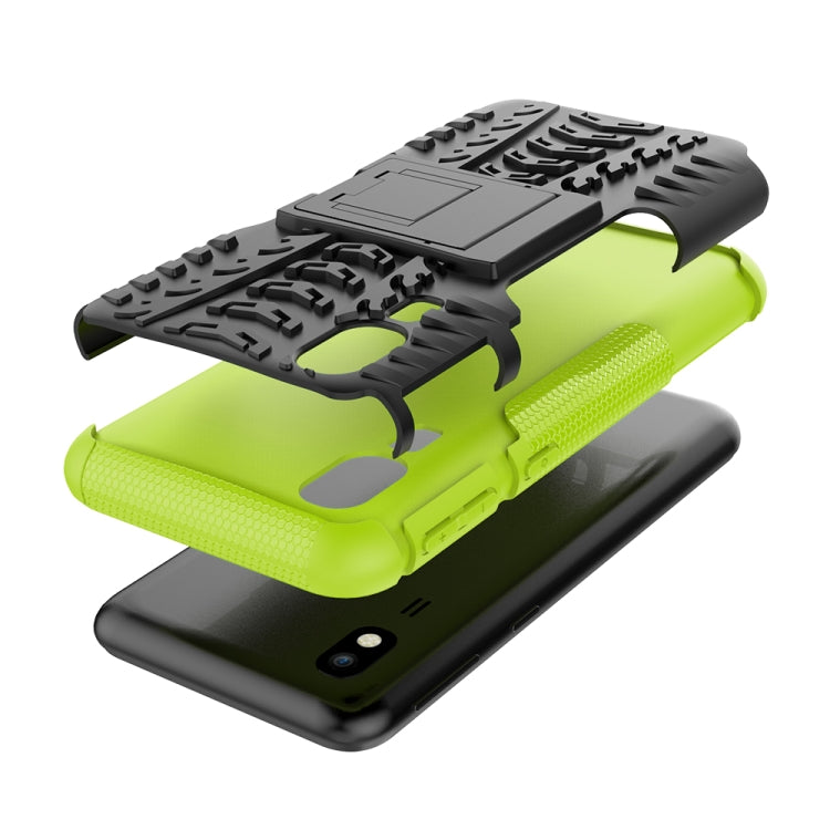 Tire Texture TPU+PC Shockproof Case for Galaxy A2 Core, with Holder