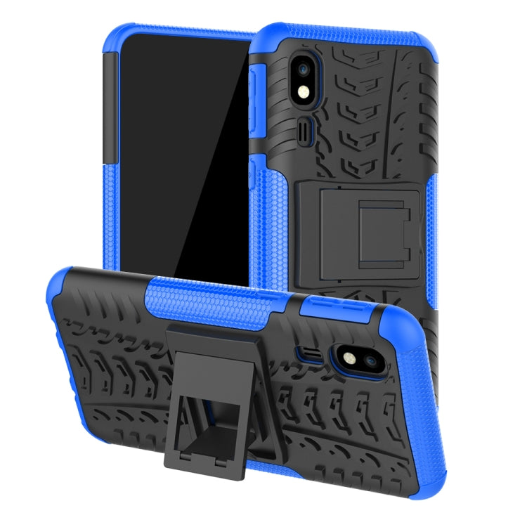 Tire Texture TPU+PC Shockproof Case for Galaxy A2 Core, with Holder
