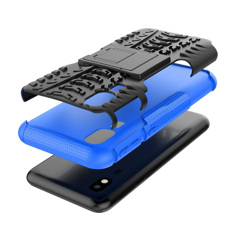 Tire Texture TPU+PC Shockproof Case for Galaxy A2 Core, with Holder