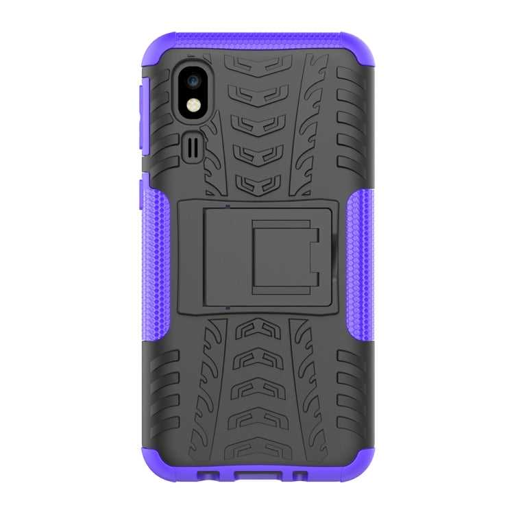 Tire Texture TPU+PC Shockproof Case for Galaxy A2 Core, with Holder
