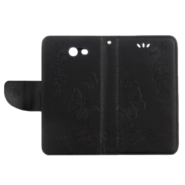 For Galaxy J3 (2017)(US Version) Butterflies Embossing Horizontal Flip Leather Case with Holder & Card Slots & Wallet & Lanyard
