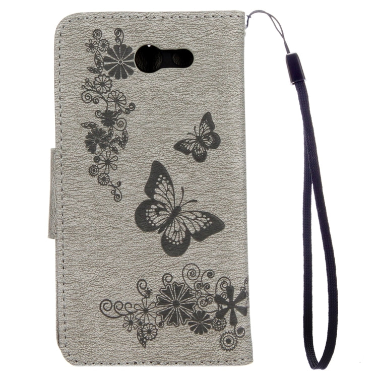 For Galaxy J3 (2017)(US Version) Butterflies Embossing Horizontal Flip Leather Case with Holder & Card Slots & Wallet & Lanyard
