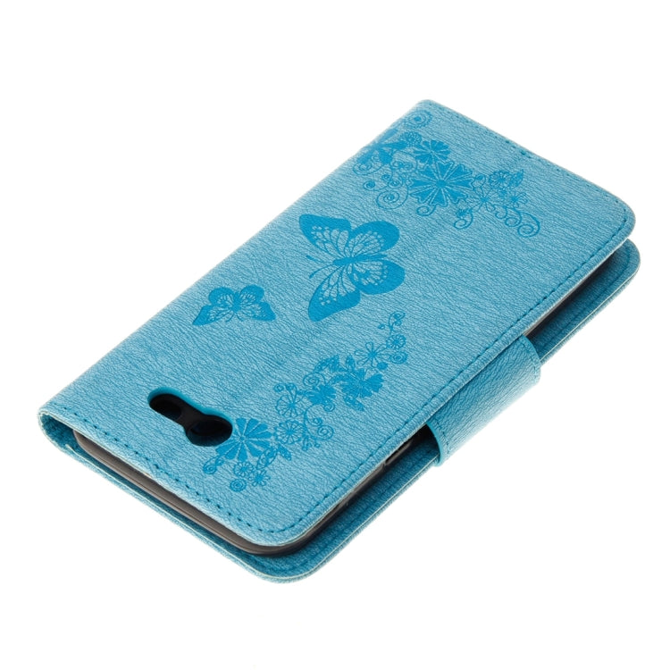 For Galaxy J3 (2017)(US Version) Butterflies Embossing Horizontal Flip Leather Case with Holder & Card Slots & Wallet & Lanyard