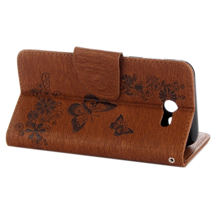 For Galaxy J3 (2017)(US Version) Butterflies Embossing Horizontal Flip Leather Case with Holder & Card Slots & Wallet & Lanyard